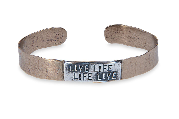 Pulsera de bronce con Plata 925 Life