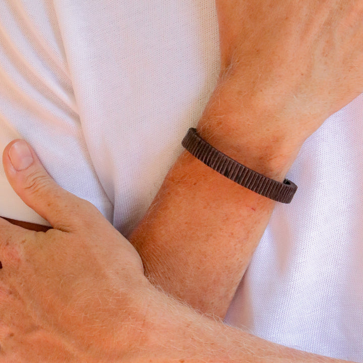 Brown leather bracelet