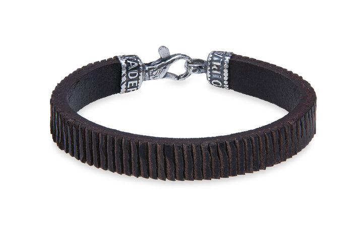 Brown leather bracelet