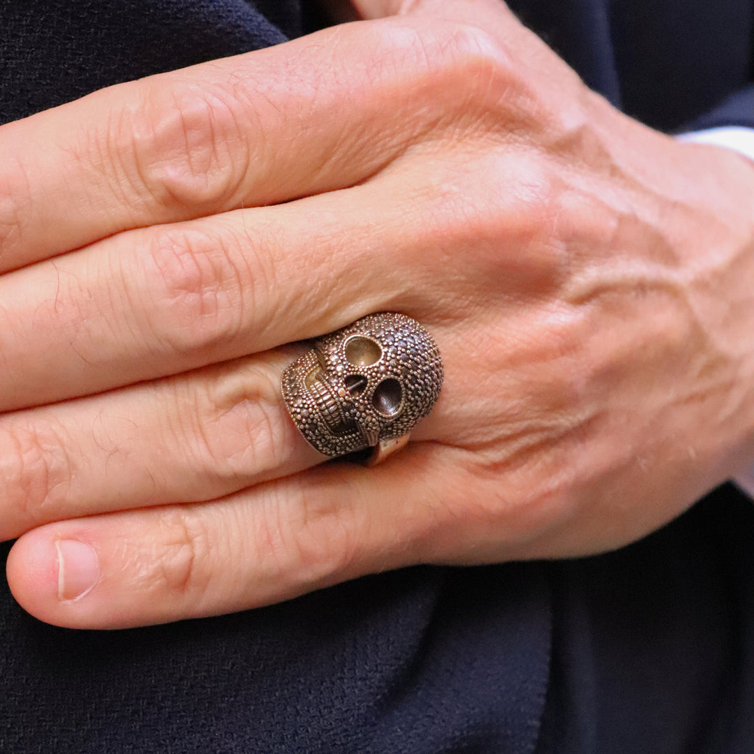 Unisex Skull Ador Ring in Bronze