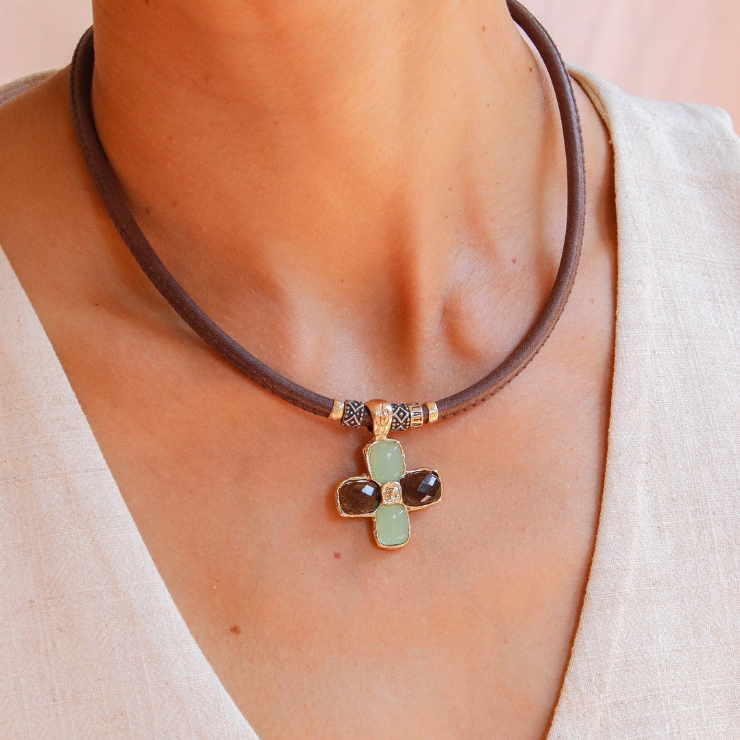 Alchemy leather necklace