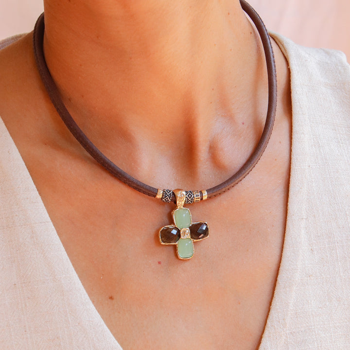 Alchemy leather necklace