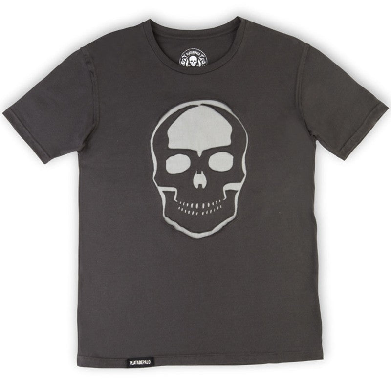 Camiseta Skull Calado Gris 2