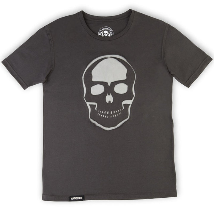 Camiseta Skull Calado Gris 2