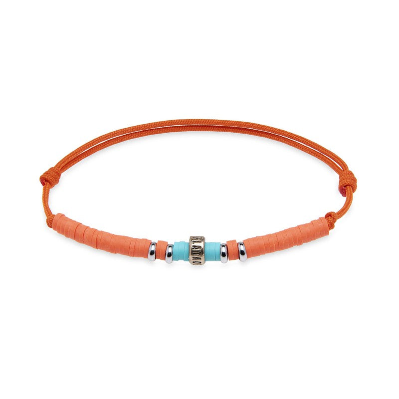 Pulsera ajustable de nylon naranja 1