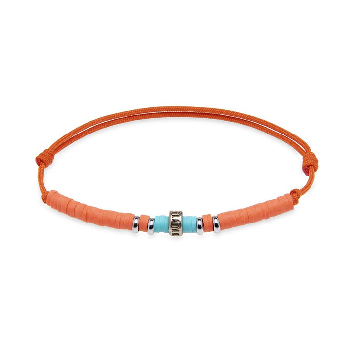 Pulsera ajustable de nylon naranja 1