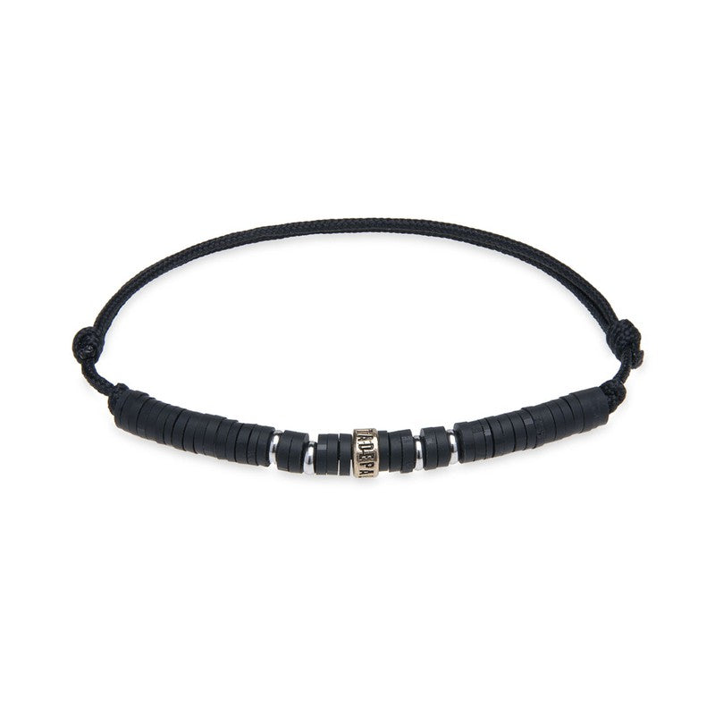 Pulsera ajustable de nylon negro 1