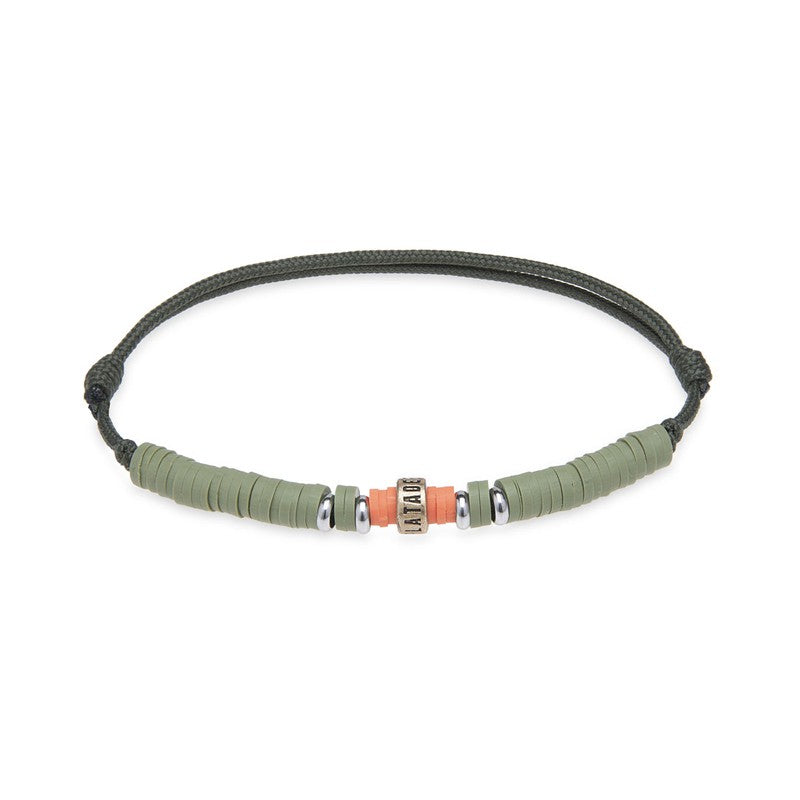 Pulsera ajustable de nylon verde 1