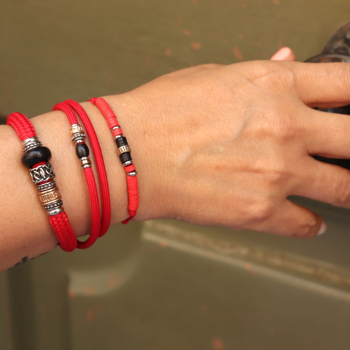 Pulsera de nylon rojo 2