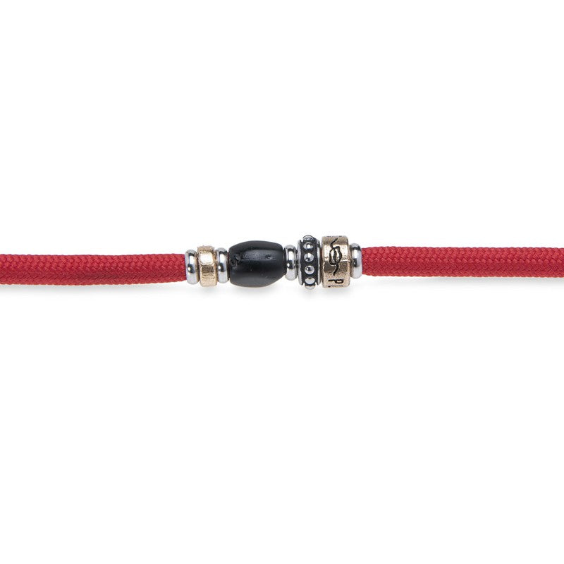 Pulsera doble de nylon rojo 3