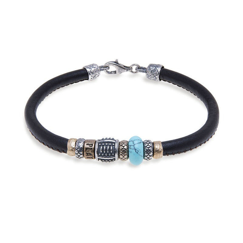 Pulsera Hombre ABODI de cuero liso 1