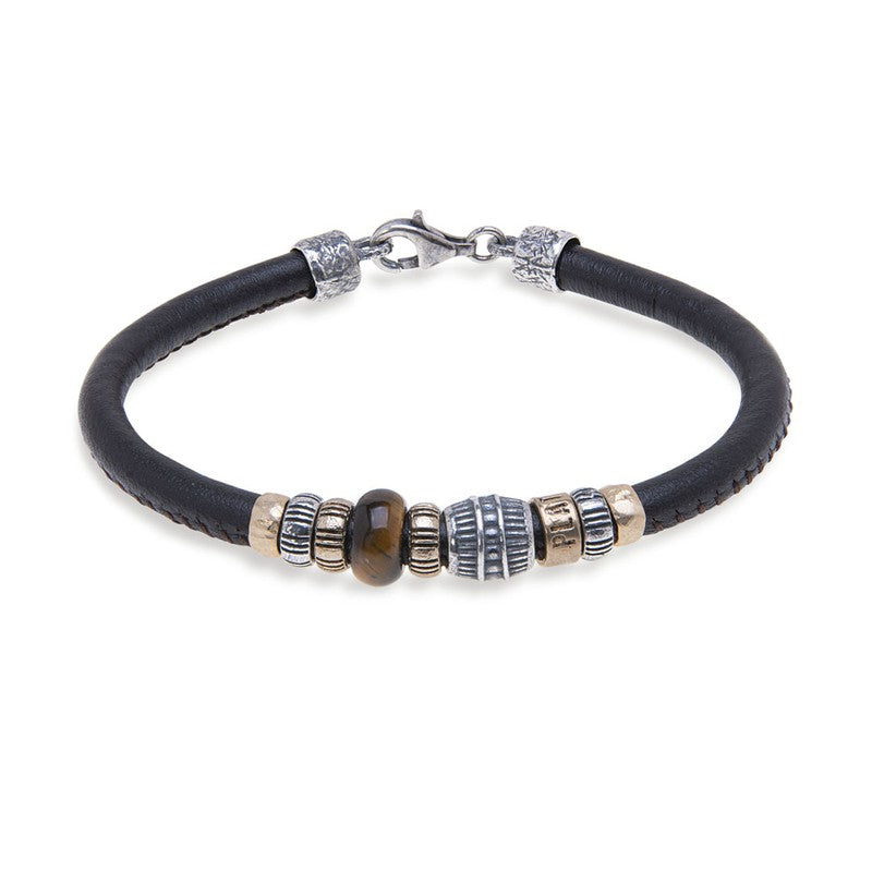 Pulsera Hombre ADUSI de cuero liso 1