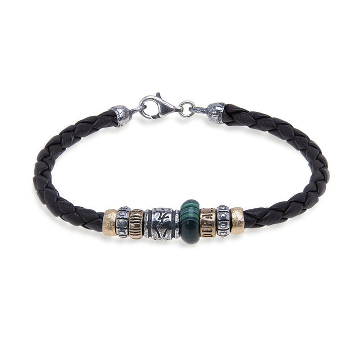 Pulsera Hombre AKURI de cuero trenzado 1