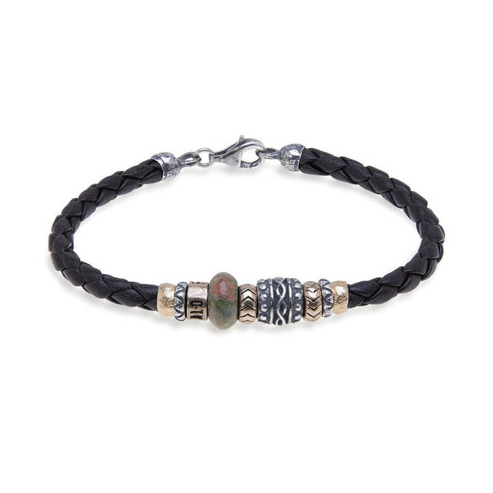 Pulsera Hombre ANTOS de cuero trenzado 1