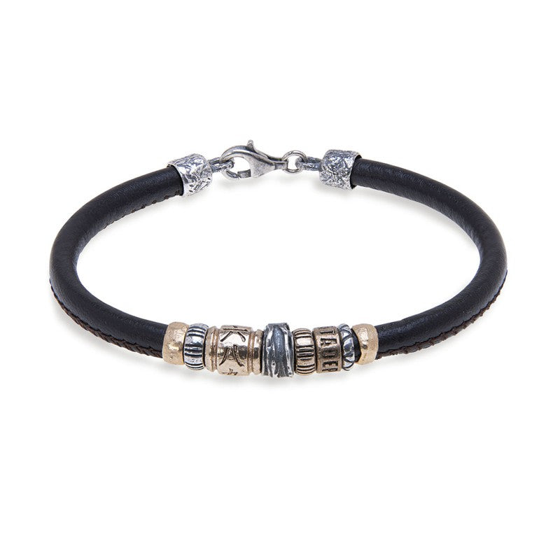 Pulsera Hombre ATOR de cuero liso 1