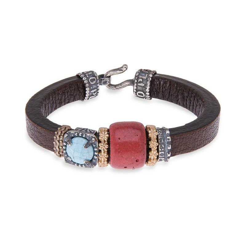 Pulsera Mujer Barrier de cuero 1