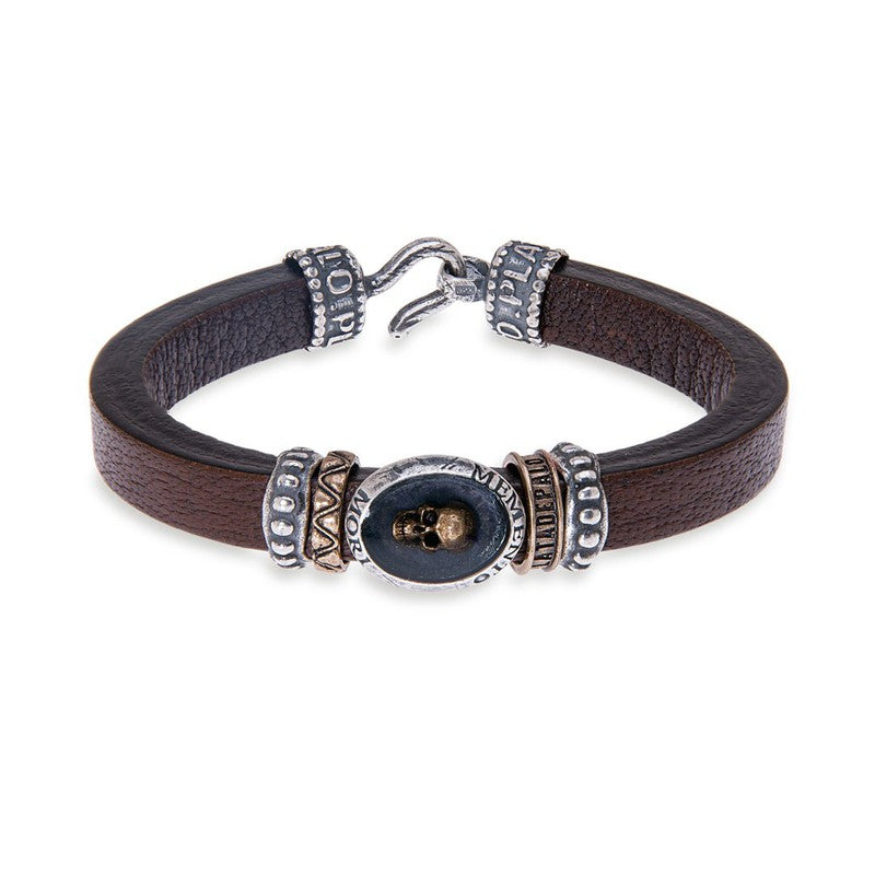 Pulsera Unisex Calavera Muha en piel 1