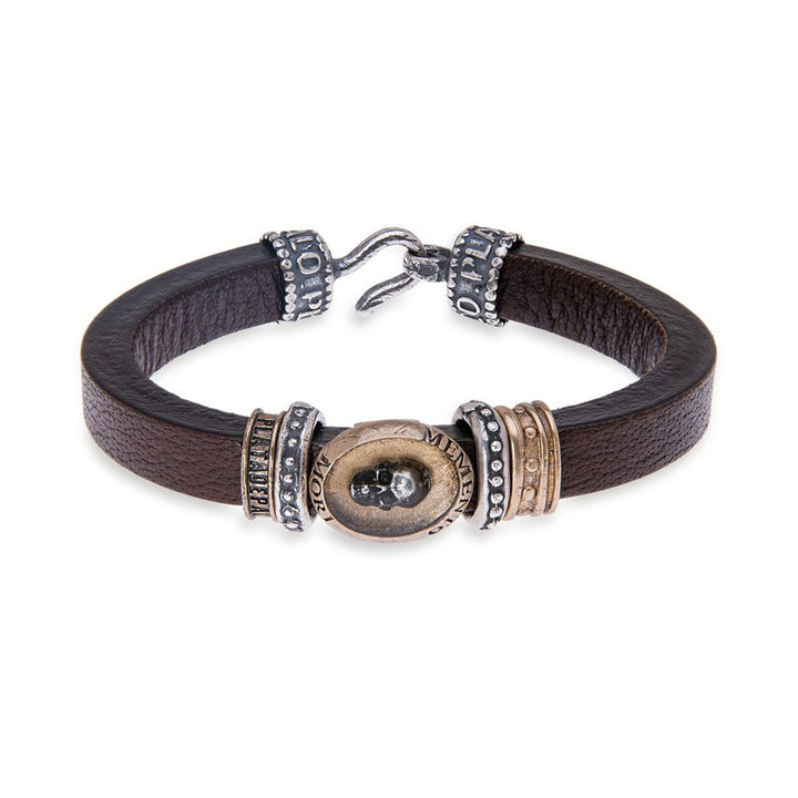 Pulsera Unisex Calavera Mull en piel 1