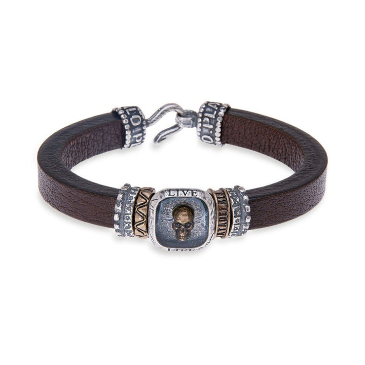 Pulsera Unisex Calavera Moha en piel 1