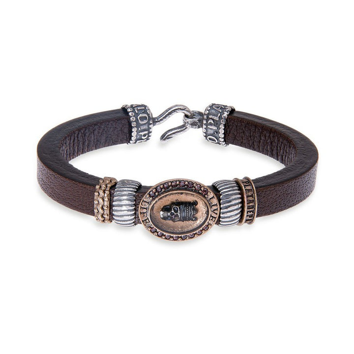 Pulsera Unisex Calavera Nias en piel 1