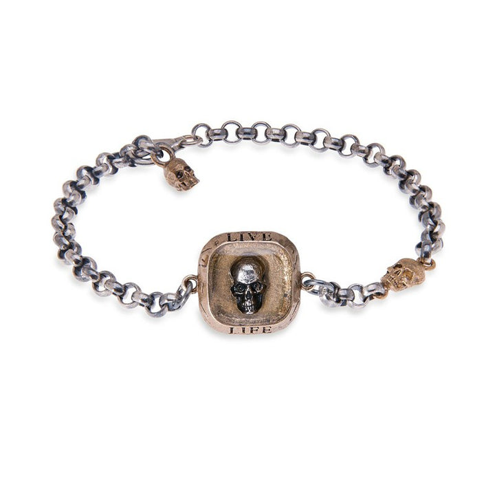 Pulsera Unisex Calavera Oahu en cadena 1