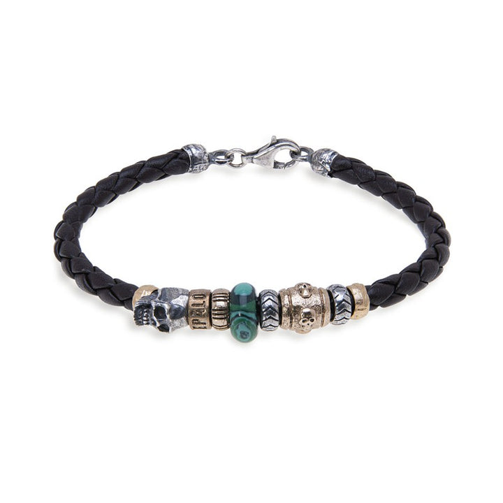 Pulsera Unisex Calavera Umak de cuero 1