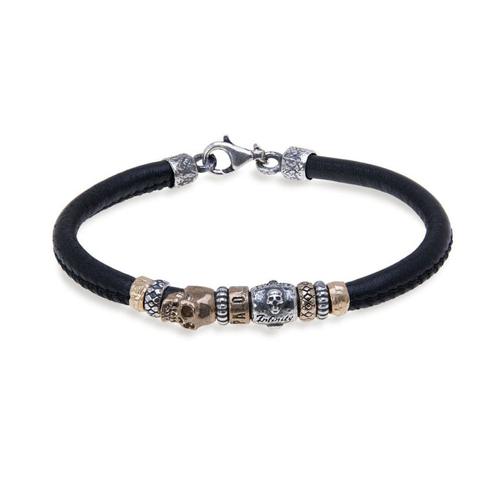 Pulsera Unisex Calavera Urko de cuero 1