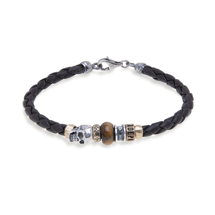 Pulsera Unisex Calavera Utar de cuero 1